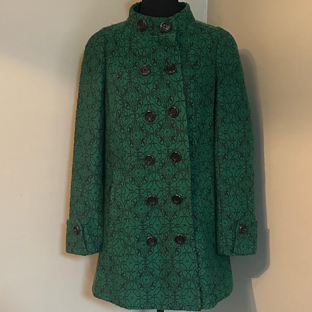 Elevenses Forest Green Pea Coat